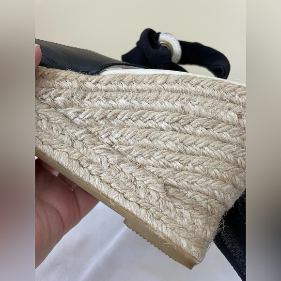 Anesis Greece handcrafted leather wedge heels size 7.5 with black tie ankle - Picture 7 of 7